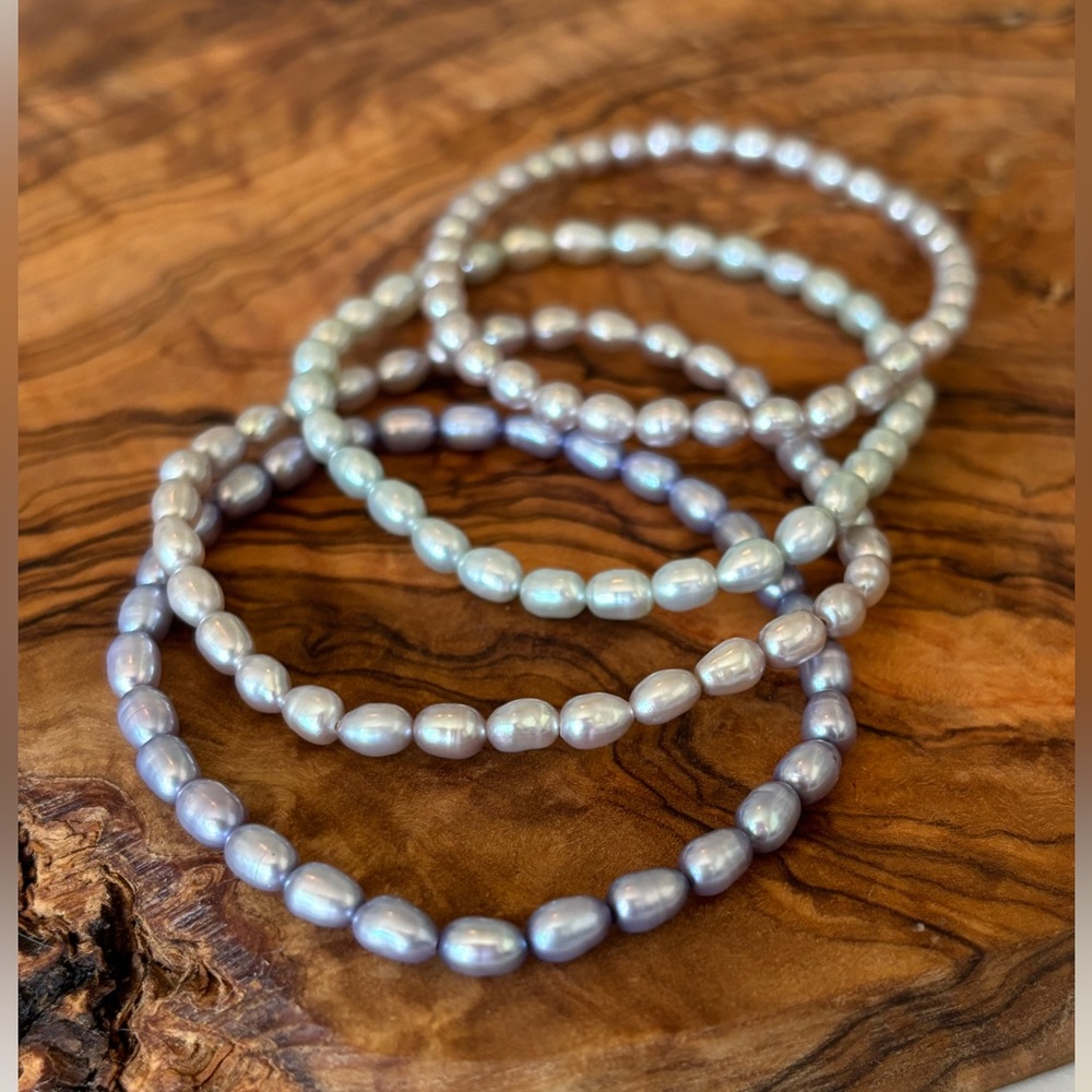 Cultured Pearl Stackable Bracelet Set - image 1